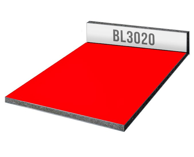 Алюминиевые композитные листы (FORMA, Г4, 3-0,2-1500-4000мм, Красный BL 3020)